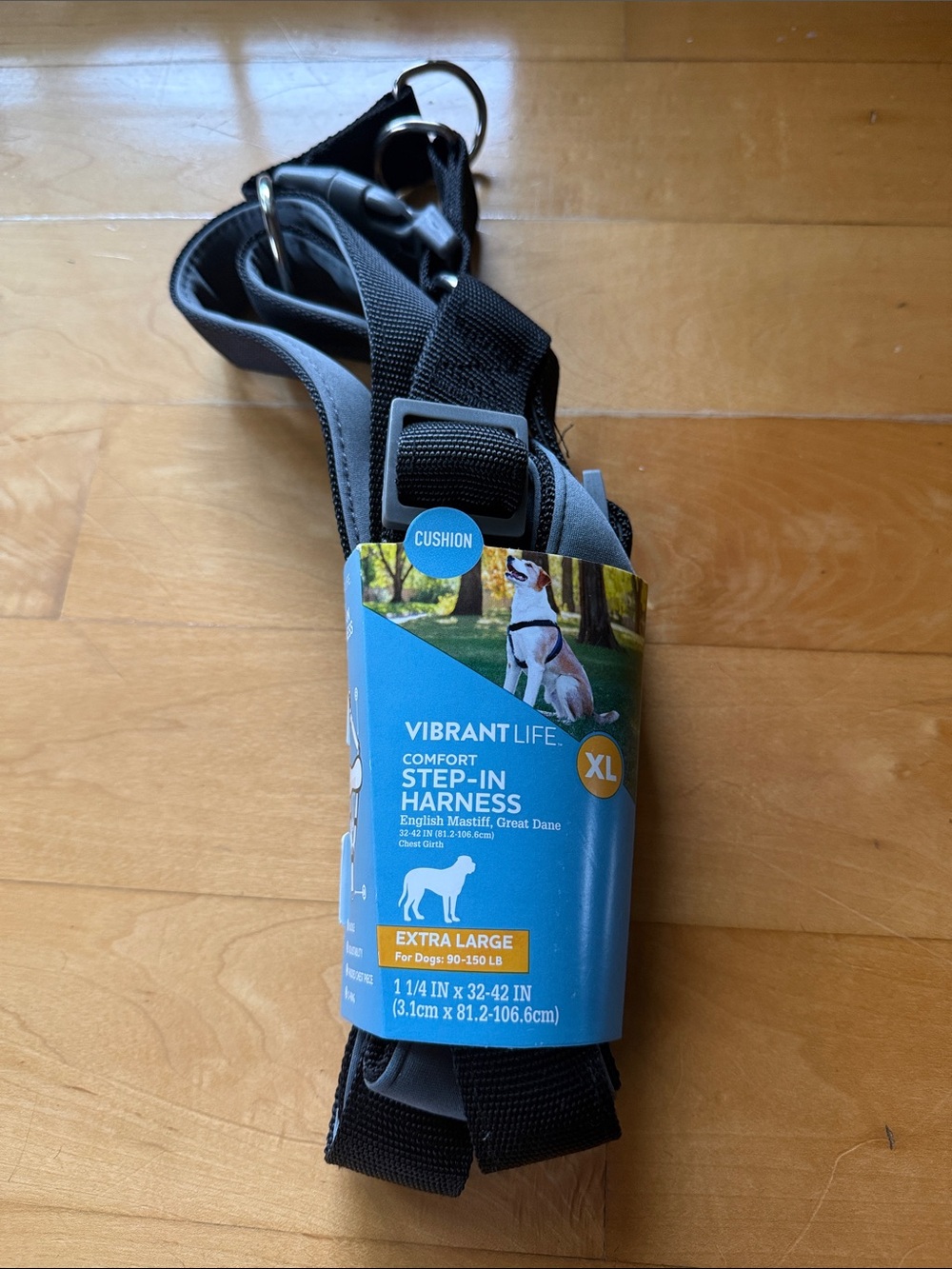Vibrant Life Black Step-In Dog Harness - XL
